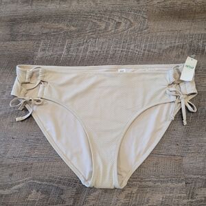 NWT AERIE | Textured Side Tie Bikini Swim Bottom | Sz. XL